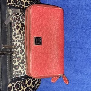 Dooney and Bourke red leather wallet